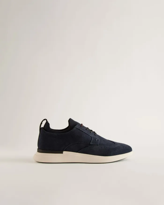 Men HALTONN 8211 Suede Wing Tip Hybrid Trainers Navy Ted Baker Trainers Men HALTONN 8211 Suede Wing Tip Hybrid Trainers Navy Ted Baker Trainers