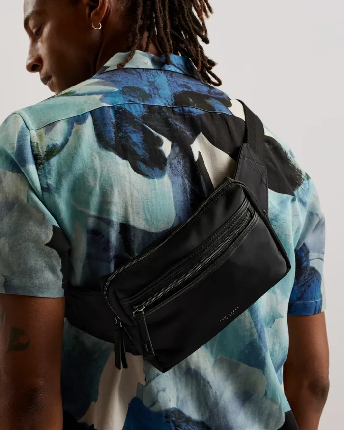 Men HANWELL 8211 Nylon Belt Bag Black Ted Baker Cross Body Bags Men HANWELL 8211 Nylon Belt Bag Black Ted Baker Cross Body Bags