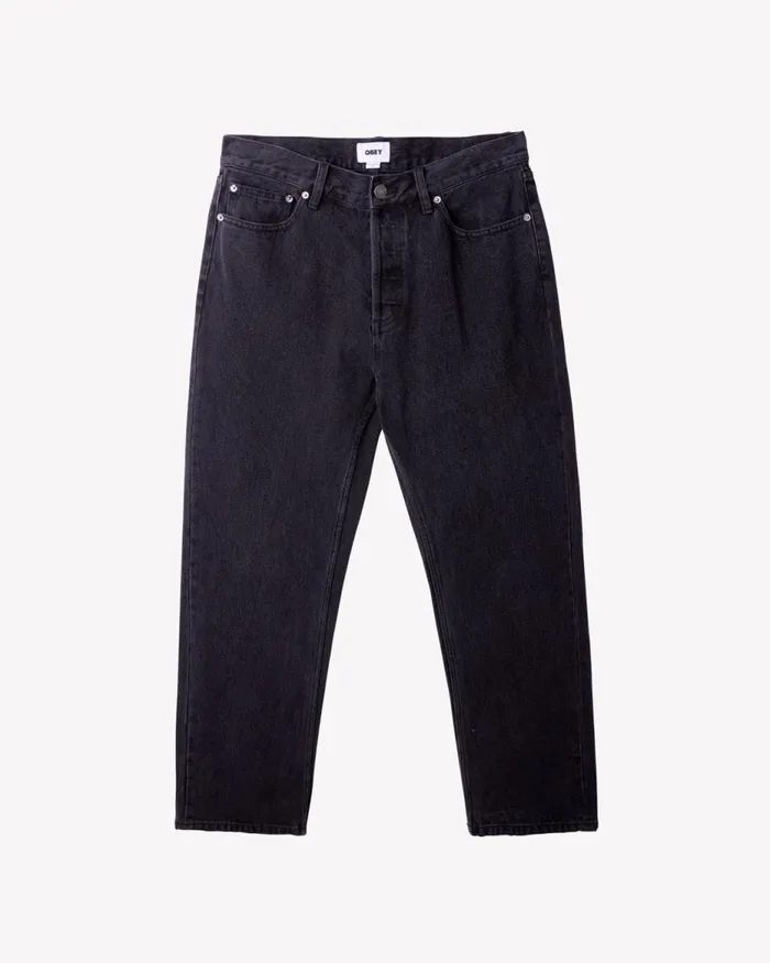 Men HARDWORK DENIM Faded Black OBEY Clothing Denim
