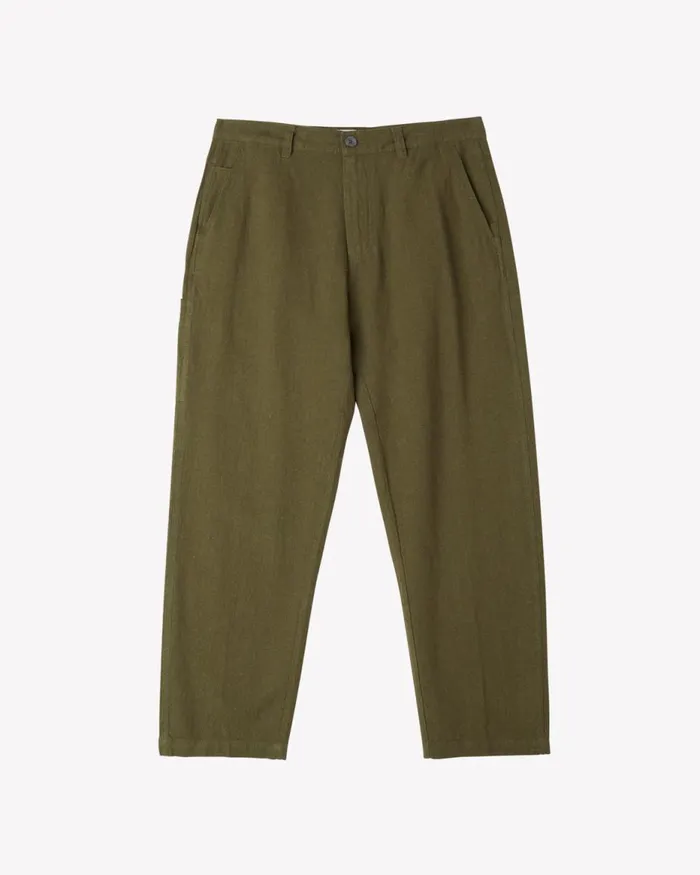 Men HARDWORK LINEN CARPENTER PANT Recon Army OBEY Clothing BOTTOMS