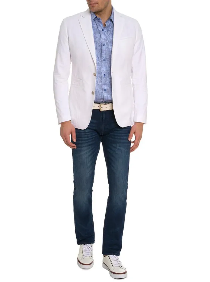 Men HARLOW SEERSUCKER BLAZER Navy Robert Graham Blazers