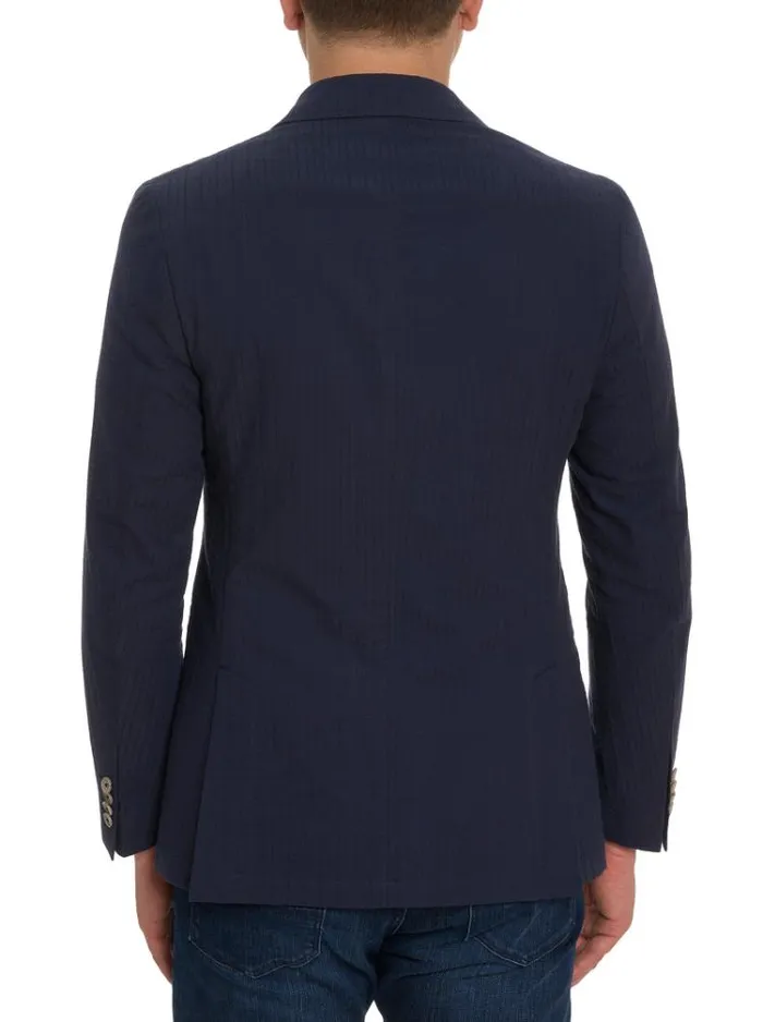 Men HARLOW SEERSUCKER BLAZER Navy Robert Graham Blazers