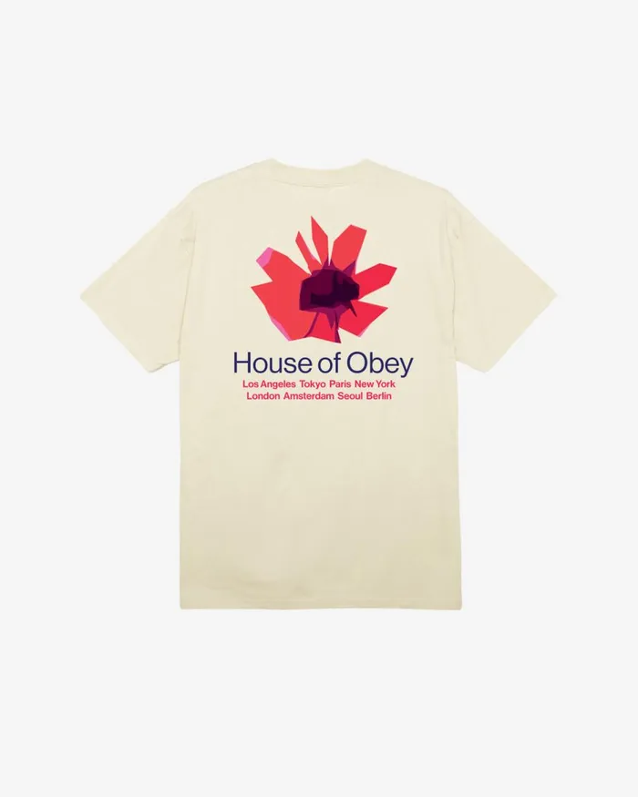 Men HOUSE OF FLORAL CLASSIC TSHIRT White OBEY Clothing TSHIRTS