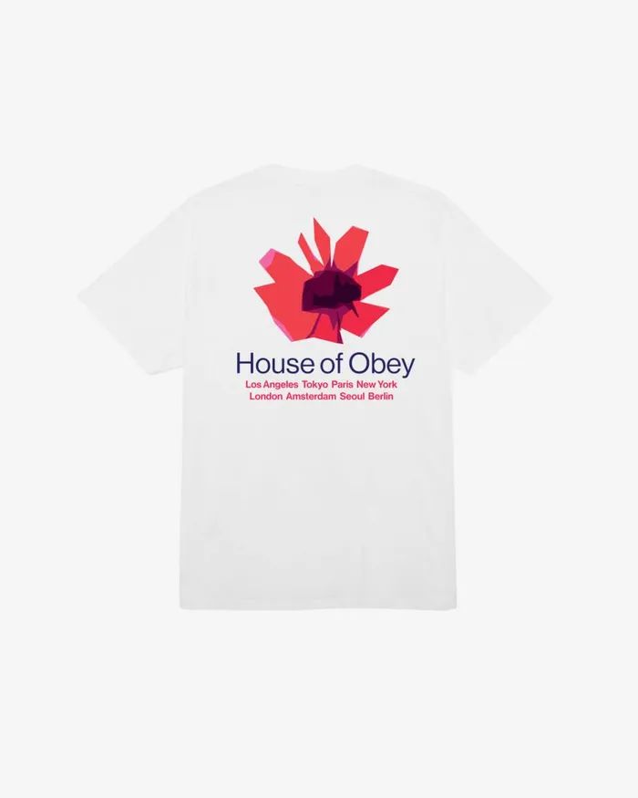 Men HOUSE OF FLORAL CLASSIC TSHIRT White OBEY Clothing TSHIRTS