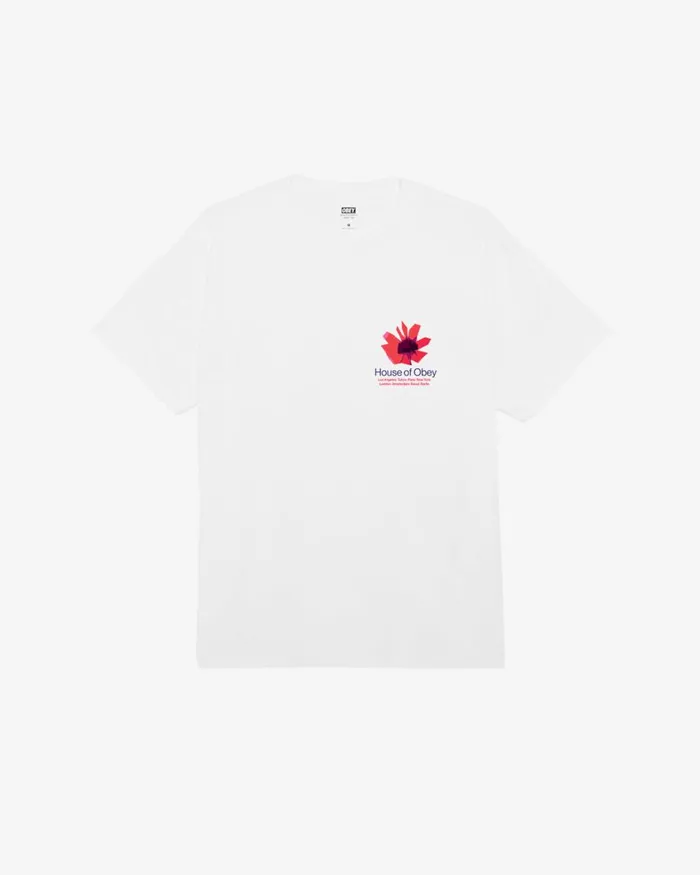 Men HOUSE OF FLORAL CLASSIC TSHIRT White OBEY Clothing TSHIRTS