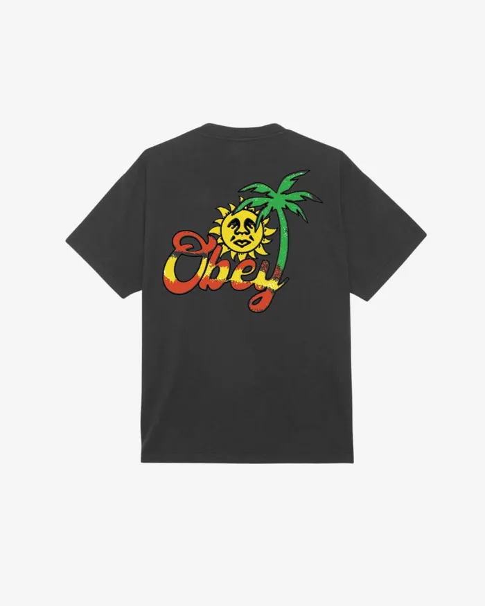 Men ISLAND OF OBEY HEAVYWEIGHT TSHIRT Peach Parfait OBEY Clothing TSHIRTS