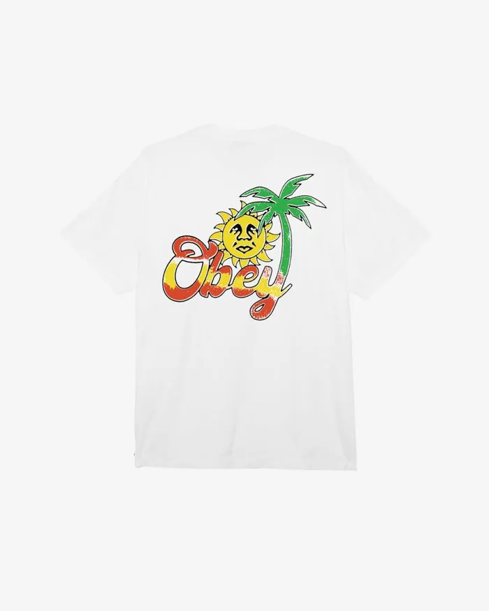 Men ISLAND OF OBEY HEAVYWEIGHT TSHIRT Peach Parfait OBEY Clothing TSHIRTS