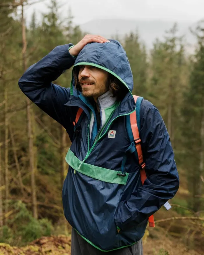 Men Jackets Passenger Gusto Recycled Windshell Smock Rich NavyDark Denim Rich Navydark Denim