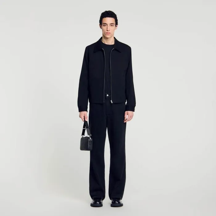 Men Jackets SANDRO Cotton Jacket Black