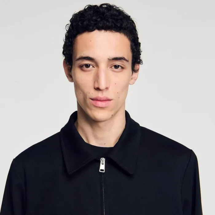 Men Jackets SANDRO Cotton Jacket Black