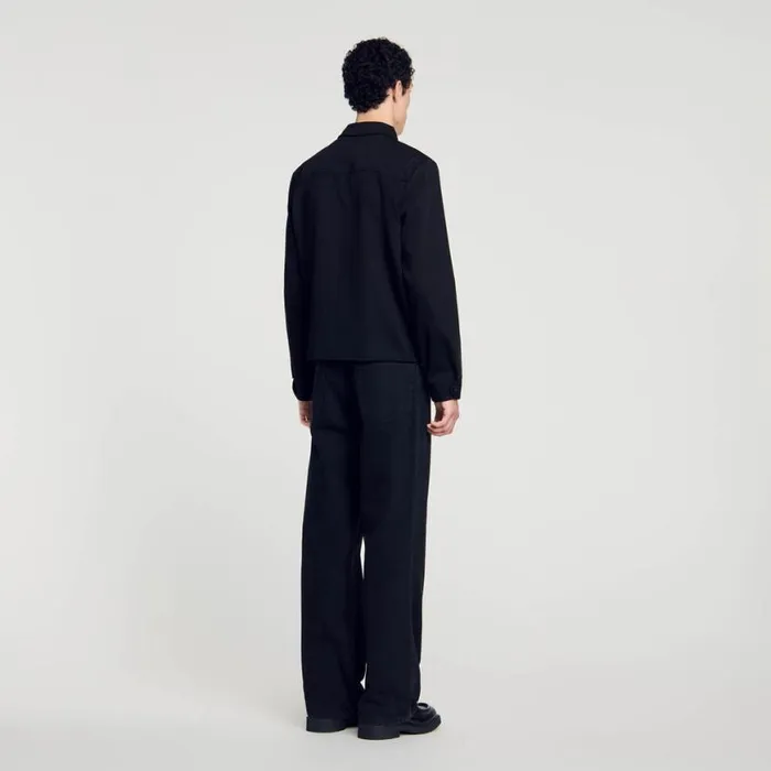 Men Jackets SANDRO Cotton Jacket Black