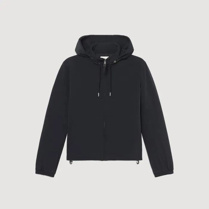 Men Jackets SANDRO Technical Fabric Jacket Navy Blue