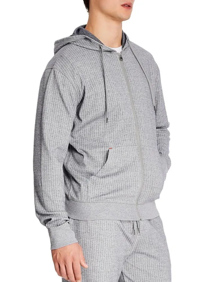 Men JACQUARD HOODIE Grey Robert Graham Sweaters and Knits