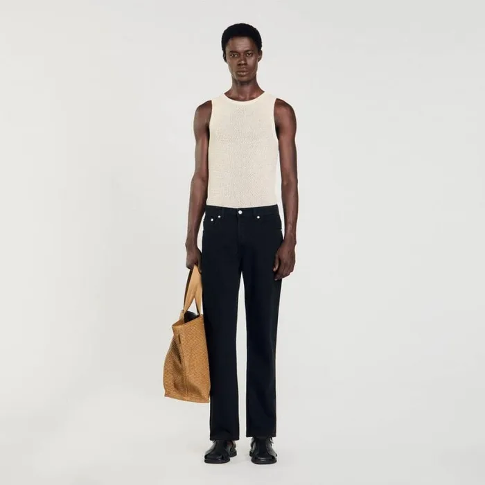 Men Jeans SANDRO Straightfit Jeans Black