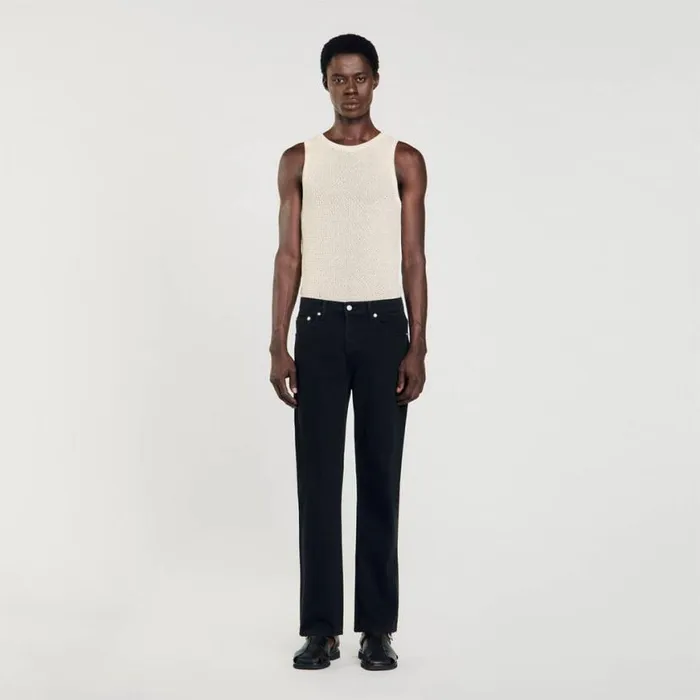 Men Jeans SANDRO Straightfit Jeans Black