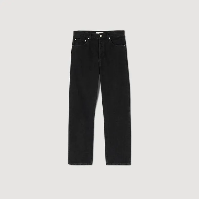 Men Jeans SANDRO Straightfit Jeans Black
