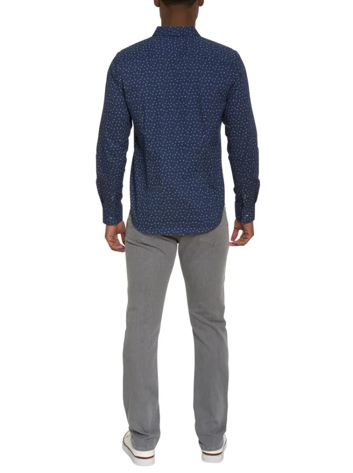 Men JILANI LONG SLEEVE BUTTON DOWN SHIRT Navy Robert Graham Button Down Shirts