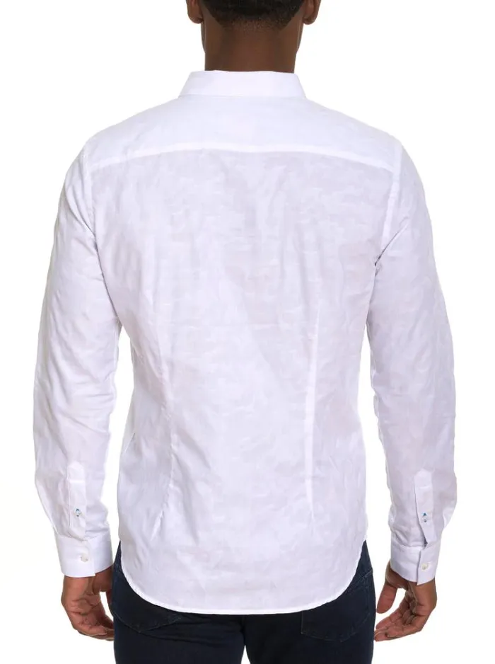 Men KAMAL LONG SLEEVE BUTTON DOWN SHIRT White Robert Graham Button Down Shirts