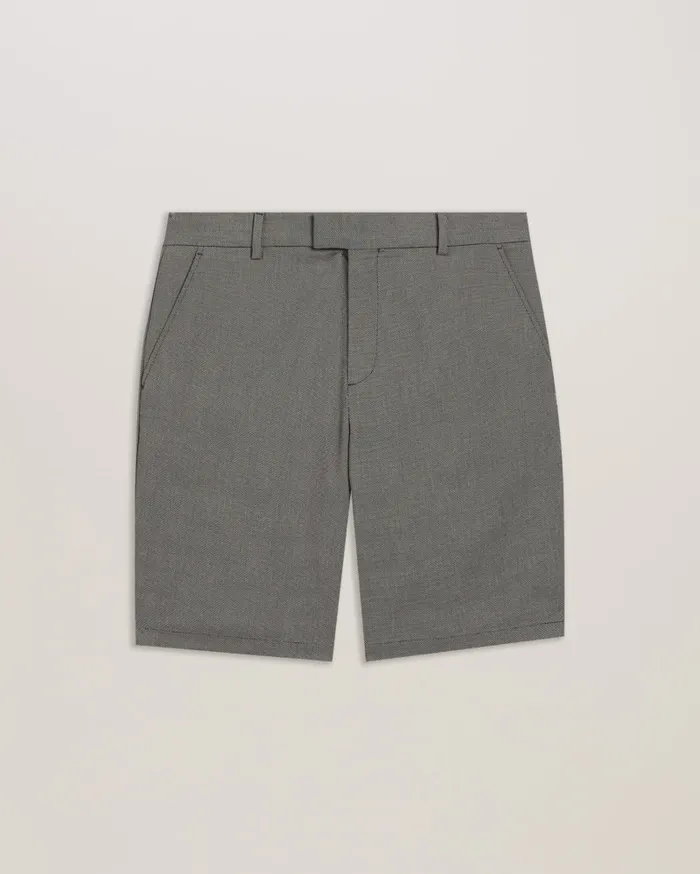 Men KATFORD 8211 Regular Fit Textured Tailored Shorts Navy Ted Baker Shorts