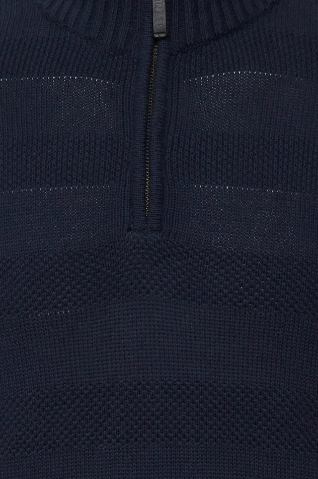 Men Knit Blend Knitted Pullover Dress Blues