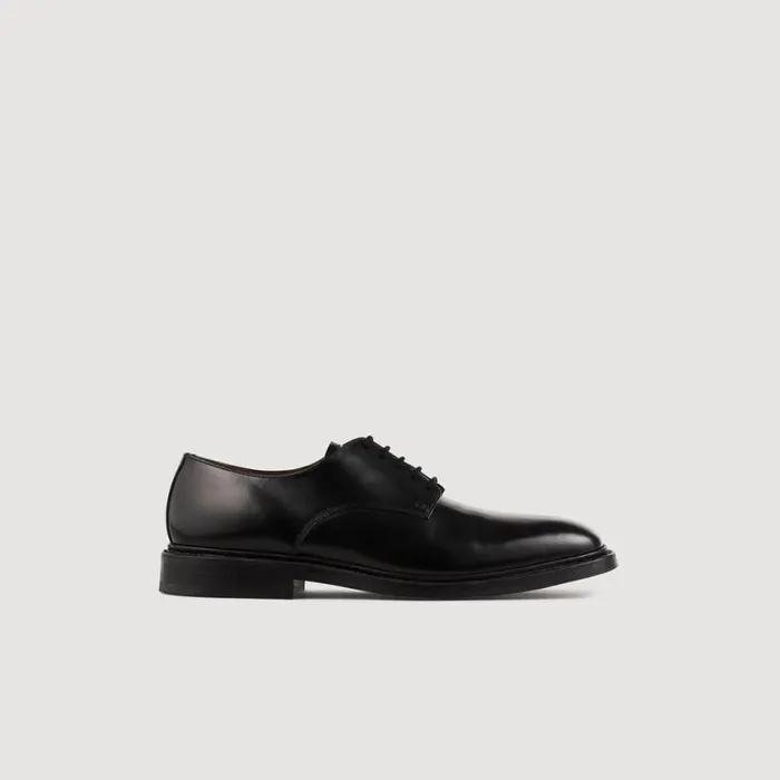 Men Loafers and Dress Shoes SANDRO Patent Leather Derbies Black