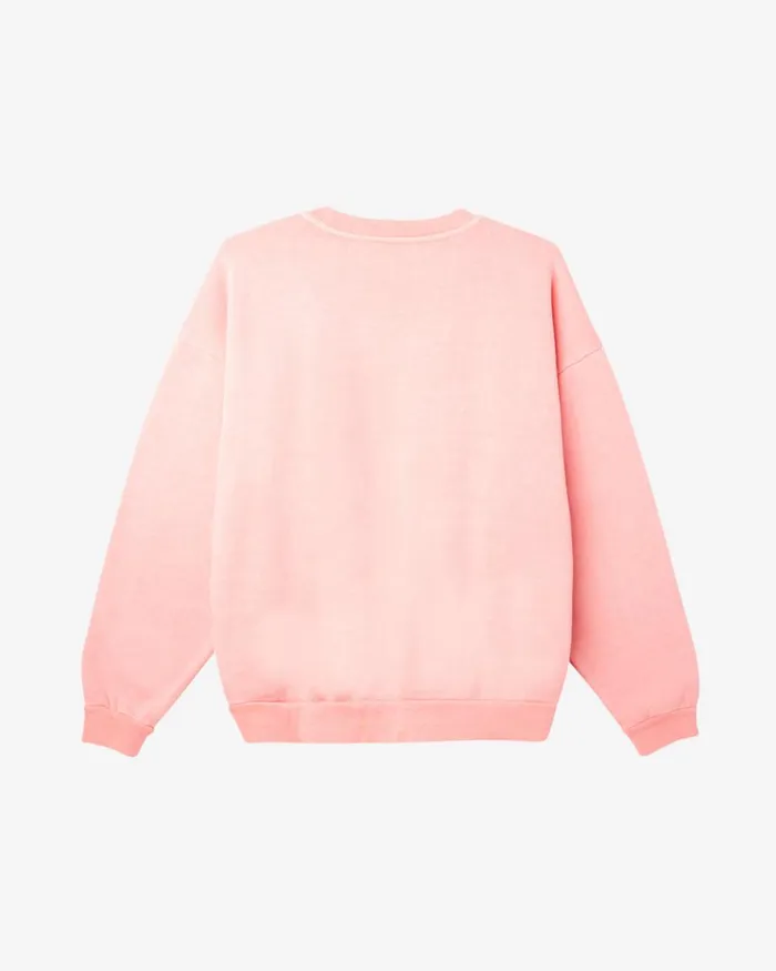 Men LOWERCASE PIGMENT CREWNECK Pigment Shell Pink OBEY Clothing SWEATSHIRTS