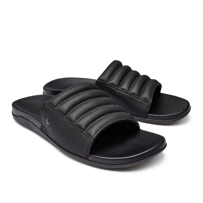 Men Maha 039Olu Mens Comfortable Slide Sandals Black Olukai Slides Men Maha 039Olu Mens Comfortable Slide Sandals Black Olukai Slides