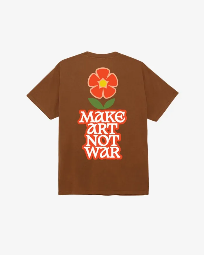 Men MAKE ART NOT WAR FLOWER PIGMENT TSHIRT Pigment Hydrangea OBEY Clothing TSHIRTS Men MAKE ART NOT WAR FLOWER PIGMENT TSHIRT Pigment Hydrangea OBEY Clothing TSHIRTS