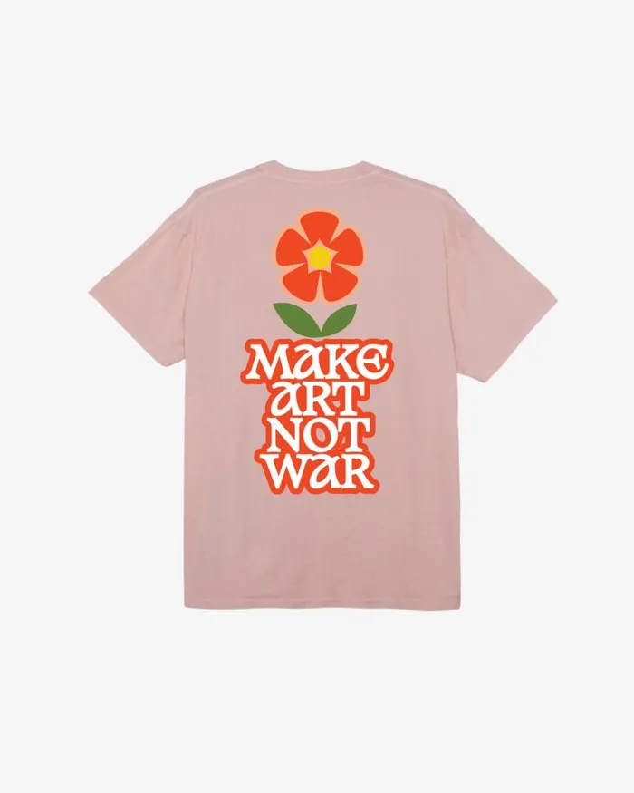 Men MAKE ART NOT WAR FLOWER PIGMENT TSHIRT Pigment Hydrangea OBEY Clothing TSHIRTS Men MAKE ART NOT WAR FLOWER PIGMENT TSHIRT Pigment Hydrangea OBEY Clothing TSHIRTS