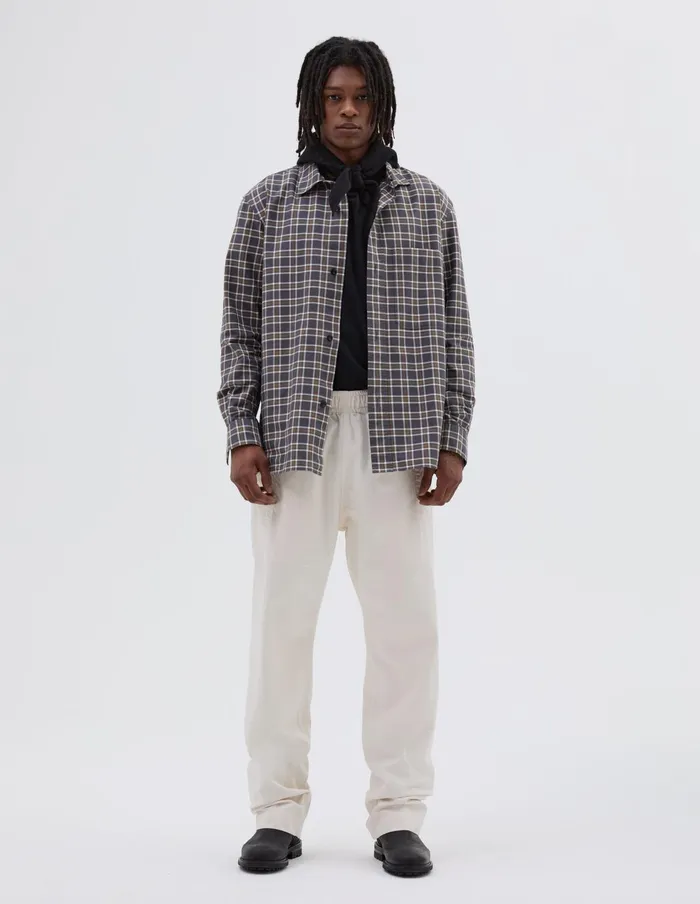 Men Mhl Basic Shirt Slate Moss Margaret Howell Shirts