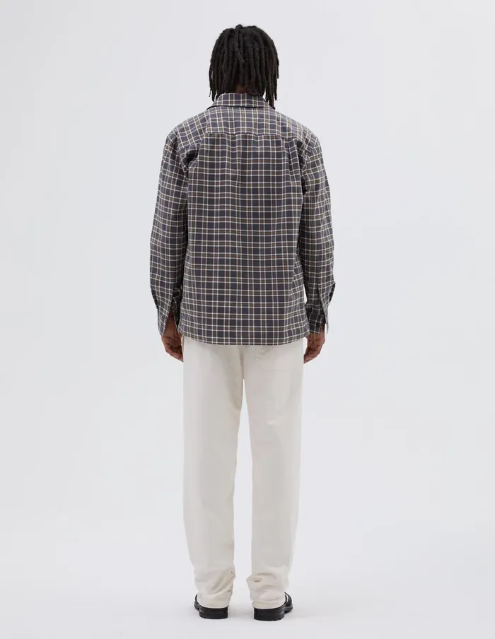 Men Mhl Basic Shirt Slate Moss Margaret Howell Shirts