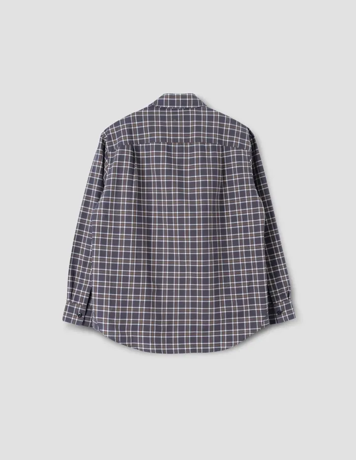 Men Mhl Basic Shirt Slate Moss Margaret Howell Shirts