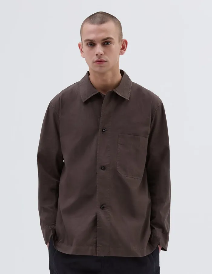 Men Mhl Pj Shirt Carob Margaret Howell Shirts