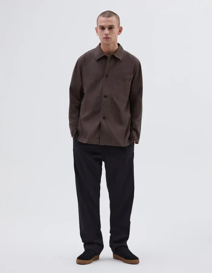 Men Mhl Pj Shirt Carob Margaret Howell Shirts