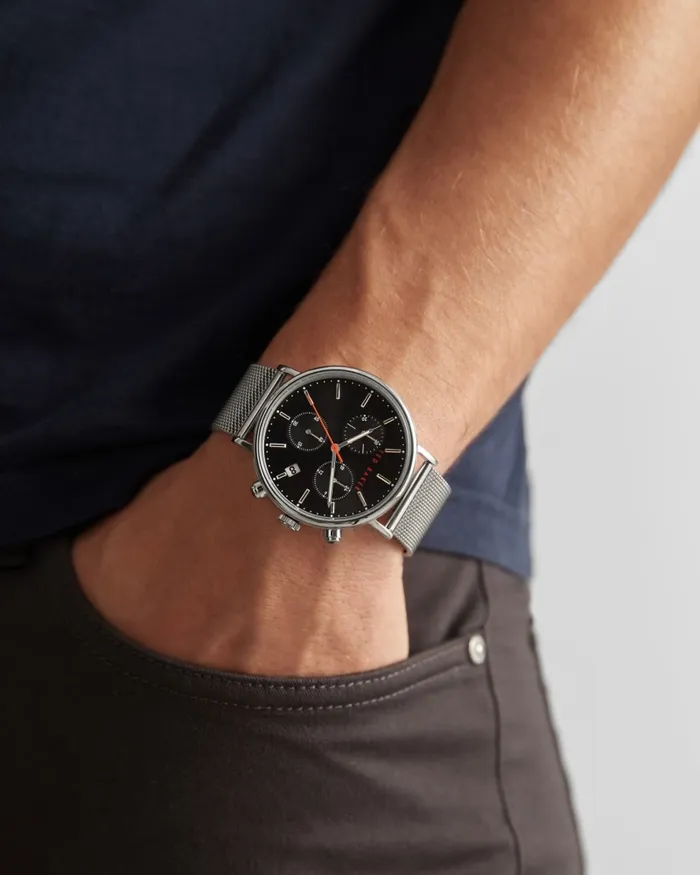 Men MIMOSE 8211 Mimosaa Chromo Mesh Strap Watch Silver Colour Ted Baker Watches and Jewellery Men MIMOSE 8211 Mimosaa Chromo Mesh Strap Watch Silver Colour Ted Baker Watches and Jewellery