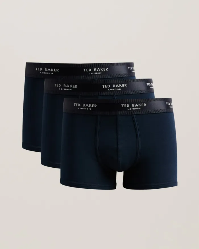 Men NOE 8211 3 Pack Trunks Navy Ted Baker Underwear