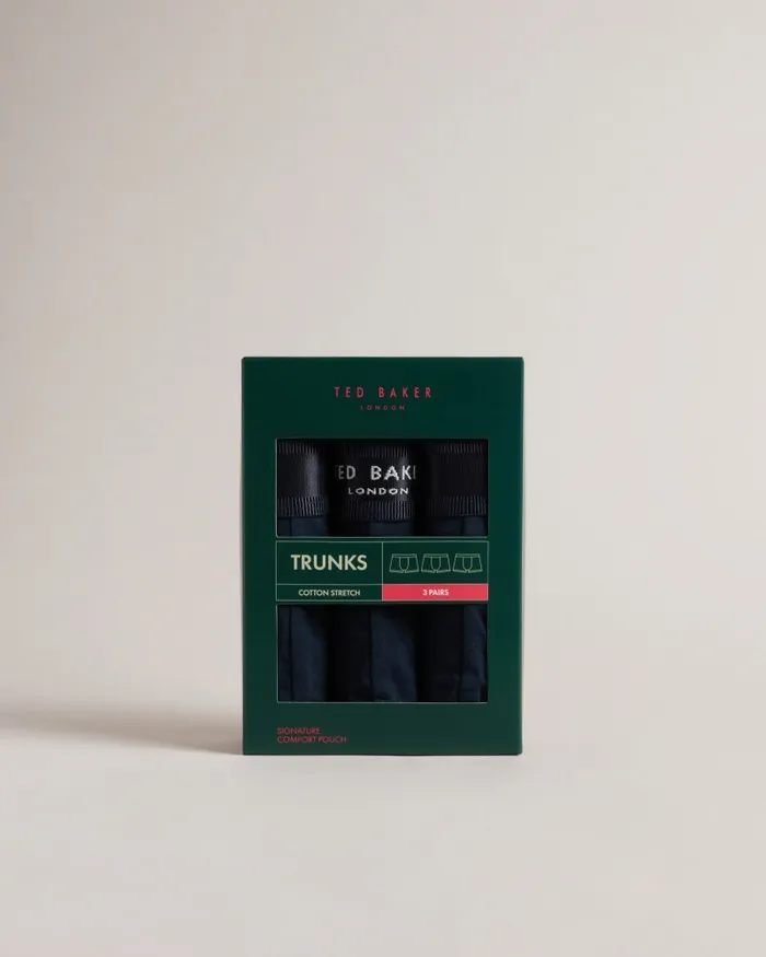 Men NOE 8211 3 Pack Trunks Navy Ted Baker Underwear Men NOE 8211 3 Pack Trunks Navy Ted Baker Underwear