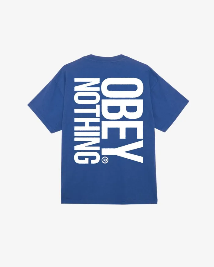 Men NOTHING HEAVYWEIGHT TSHIRT Vintage Black OBEY Clothing TSHIRTS