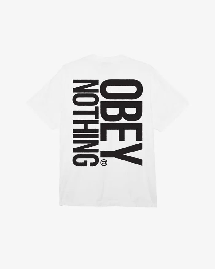 Men NOTHING HEAVYWEIGHT TSHIRT Vintage Black OBEY Clothing TSHIRTS
