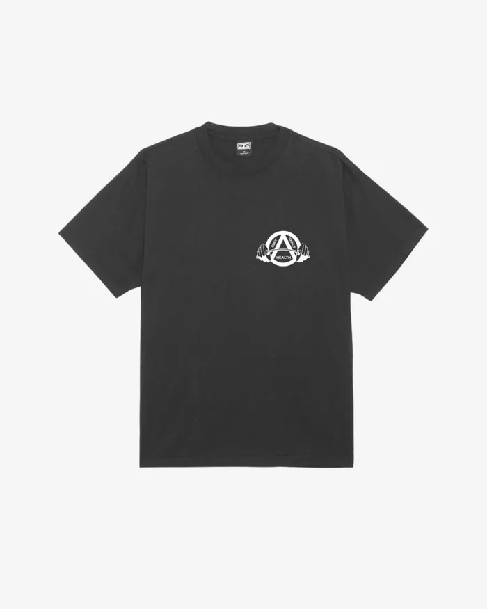 Men NOTHING HEAVYWEIGHT TSHIRT Vintage Black OBEY Clothing TSHIRTS
