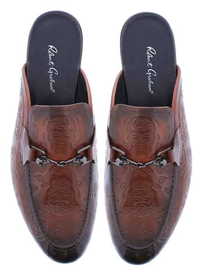 Men ORBIT SMOKING SLIPPER Cognac Robert Graham Shoes