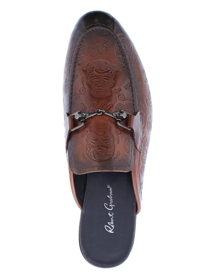 Men ORBIT SMOKING SLIPPER Cognac Robert Graham Shoes