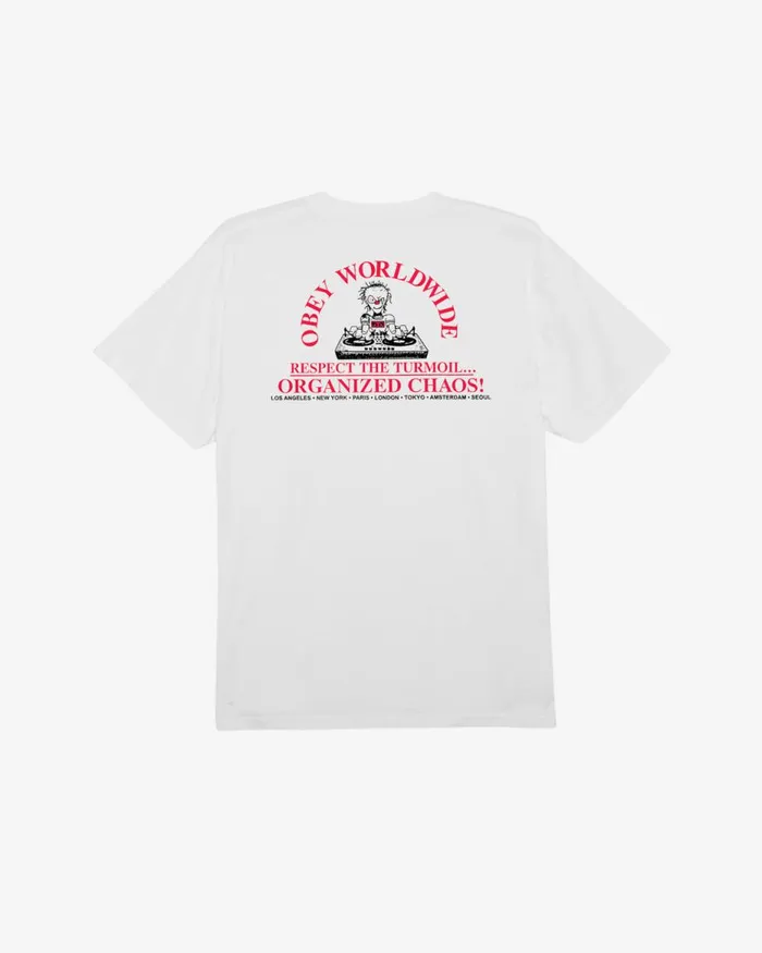 Men ORGANIZED CHAOS PIGMENT TSHIRT Pigment Vintage White OBEY Clothing BIGWIG Men ORGANIZED CHAOS PIGMENT TSHIRT Pigment Vintage White OBEY Clothing BIGWIG