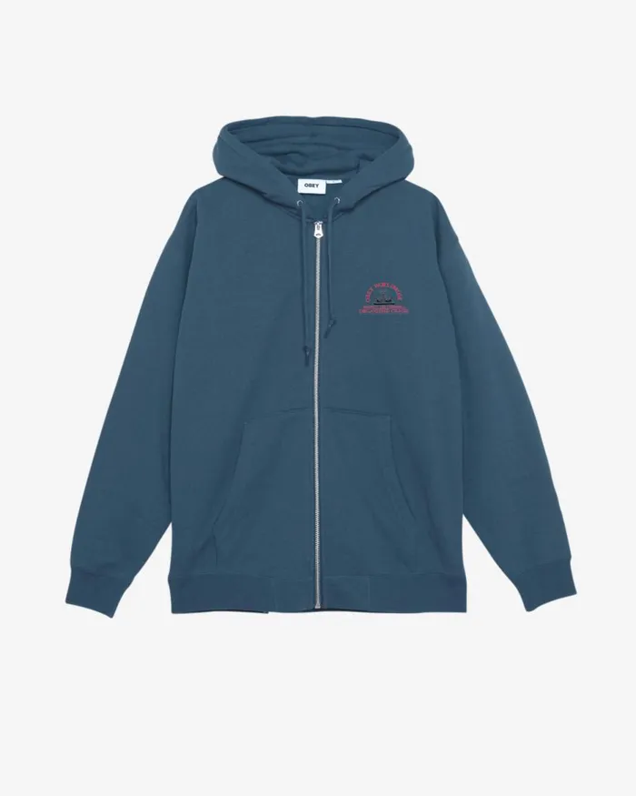 Men ORGANIZIED CHAOS HEAVYWEIGHT ZIP HOOD Coronet Blue OBEY Clothing SWEATSHIRTS Men ORGANIZIED CHAOS HEAVYWEIGHT ZIP HOOD Coronet Blue OBEY Clothing SWEATSHIRTS