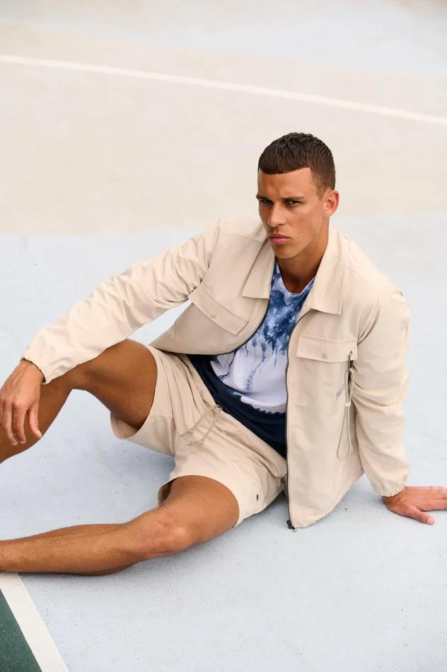 Men Outerwear Blend Outerwear Oyster Gray