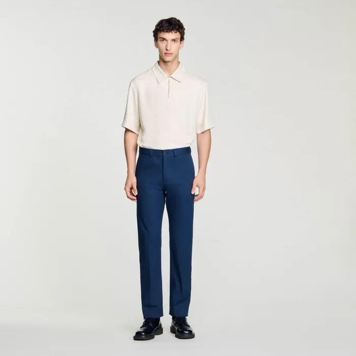 Men Pants and Shorts SANDRO Straightleg Chinos Dark Navy