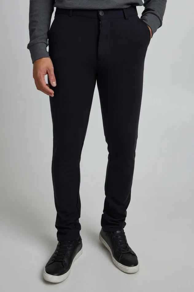 Men Pants Blend Casual Pants Dark Navy Blue