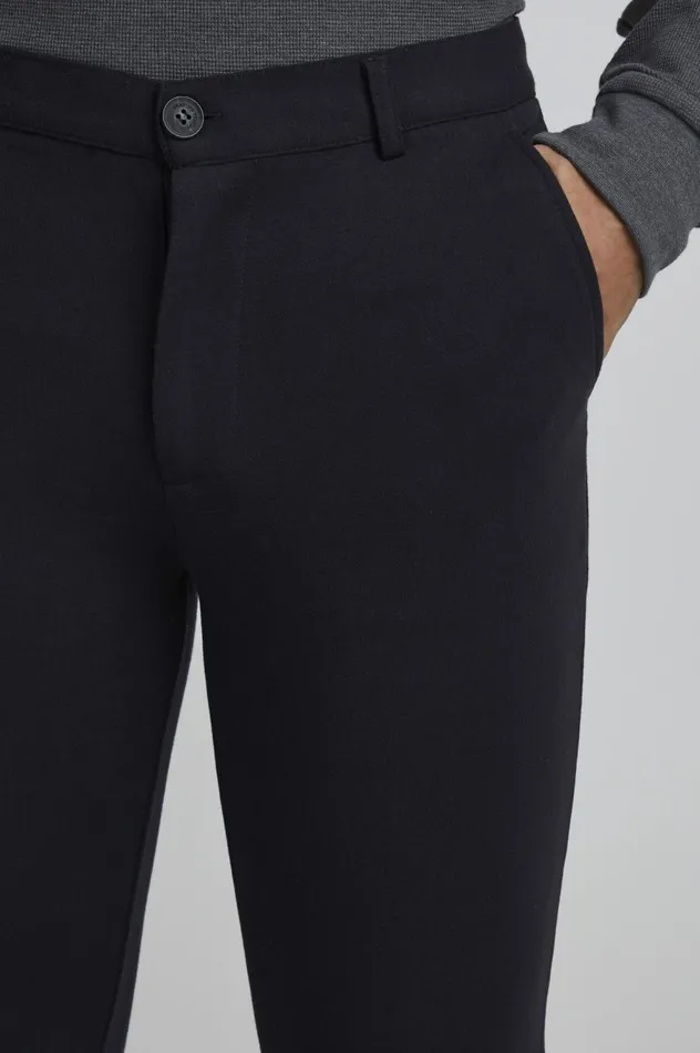 Men Pants Blend Casual Pants Dark Navy Blue