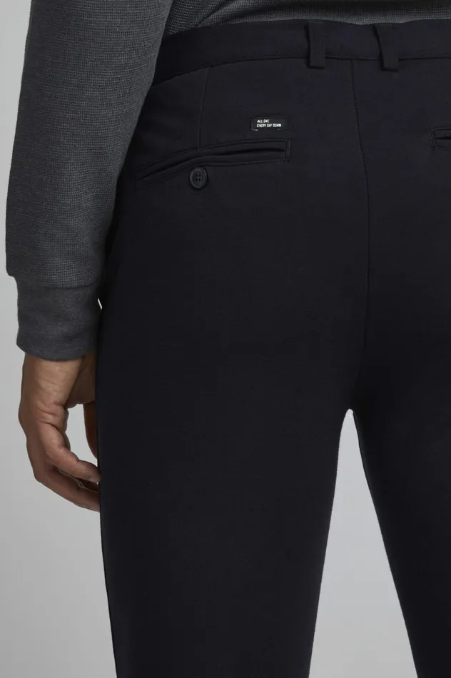 Men Pants Blend Casual Pants Dark Navy Blue