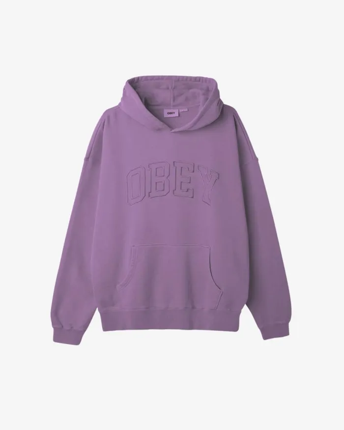 Men PIGMENT COLLEGIATE EXTRAHEAVY PULLOVER Pigment Dewberry OBEY Clothing SWEATSHIRTS